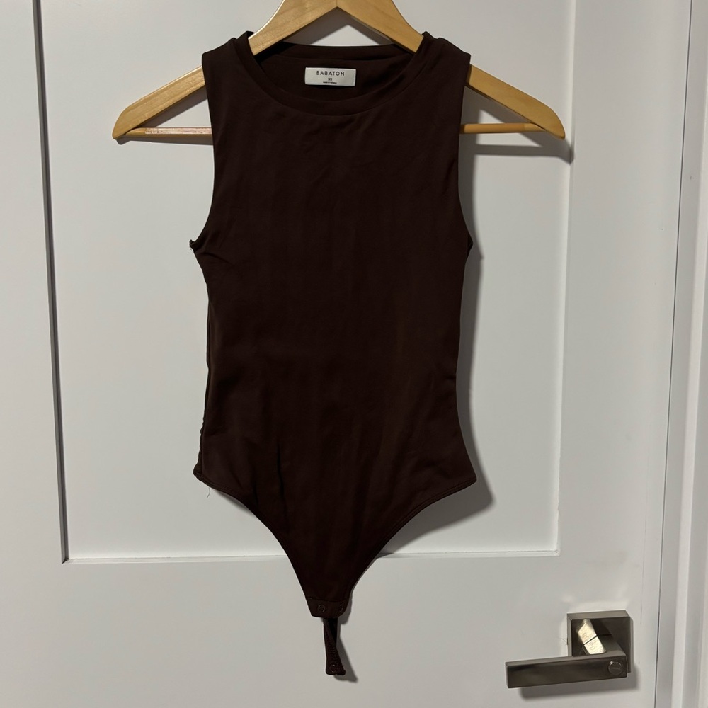 Aritzia Babaton Contour Bodysuit Tank Size XS brown
